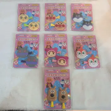 호빵맨 앞머리 클립 7개 세트