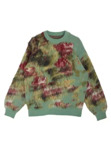 WILTED FLOWER MOHAIR JACQUARD KNIT TOP