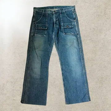 RedWoods 레트로 디자인 데님 팬츠 와이드 실루엣 빈티지