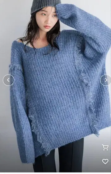 2WAY 프린지 멜란지 LS LOWRYS FARM 로리즈팜 니트