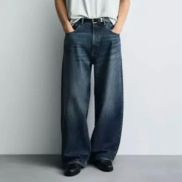 36 ZARA 슈퍼 배기 핏 데님 팬츠 엑스트라 배기 데님 팬츠