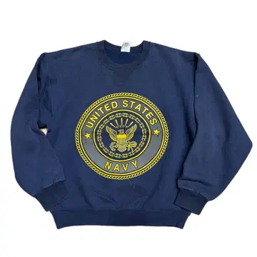 90s USNAVY 프린트 맨투맨 미국 해군 네이비