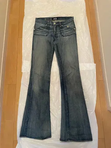 플레어 데님 다크 블루