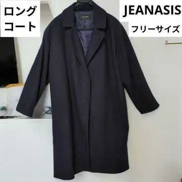 [ 프리 사이즈 ] JEANASIS 지나시스 체스터 코트 네이비 롱