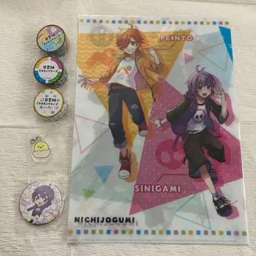 새상품 일상조 크로노아 페인트 시니가미 토라조 굿즈 묶음 판매 캔뱃지