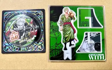 ONE PIECE 생일 캔뱃지 아크릴 피규어 조로 세트