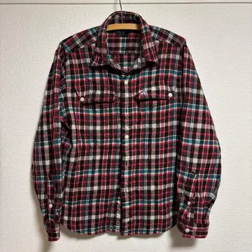 밀레 긴팔 플란넬 셔츠 체크 무늬