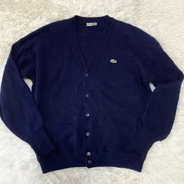 슈미즈 라코스테 가디건 네이비 원포인트 로고