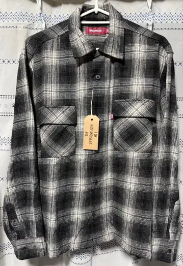 하이드앤시크 옴브레 체크 셔츠 25aw HIDEANDSEEK