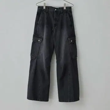 청바지 VINTAGE WASHED DENIM CURVED CARGO