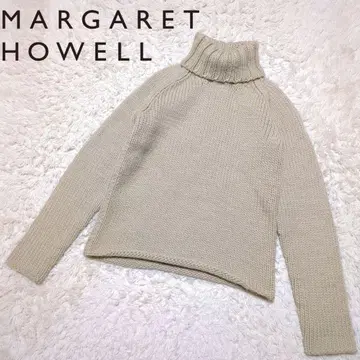 새상품급! 마가렛호웰 울 하이 게이지 터틀넥 니트 M 베이지