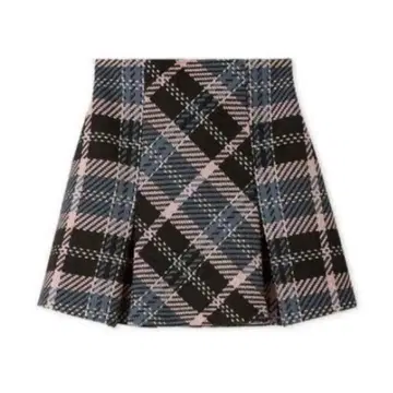 SNIDEL 로빙 체크 스커트 BLK