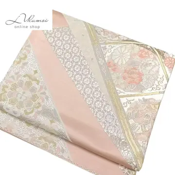 LULU101 후쿠로 오비 화문 꽃 미재단 핑크 은