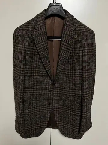 새상품급 커스텀 테일러 빔즈 트위드 자켓 46 브라운 체크