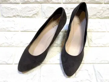 unity 유니티 다크 그레이 스웨이드 펌프스 천연 가죽 23.5cm