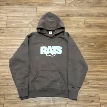 새상품급 XXL 사이즈 RATS 브라운 후드 부착 후드티