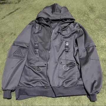 ACDCRAG 소용돌이 번개 고양이 귀 사이버 펑크 자켓 숏팬츠