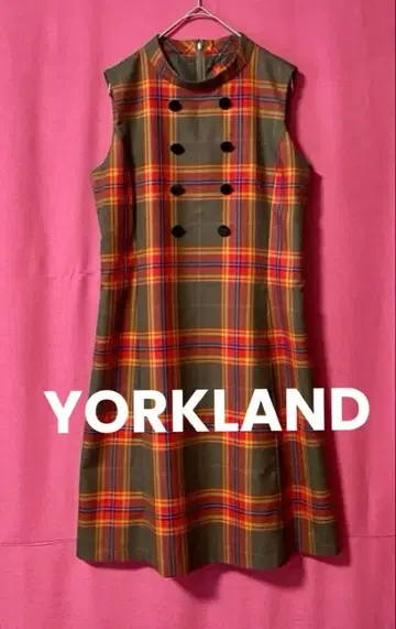 YORKLAND 요크랜드 울 100 체크 원피스