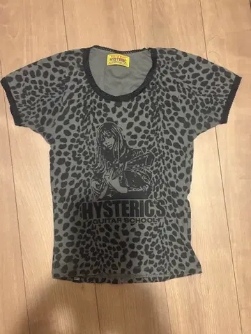 HYSTERIC GUITAR SCHOOL 레오파드 무늬 T셔츠