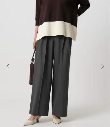 트로피컬 2턱 와이드 팬츠 스트레치 34