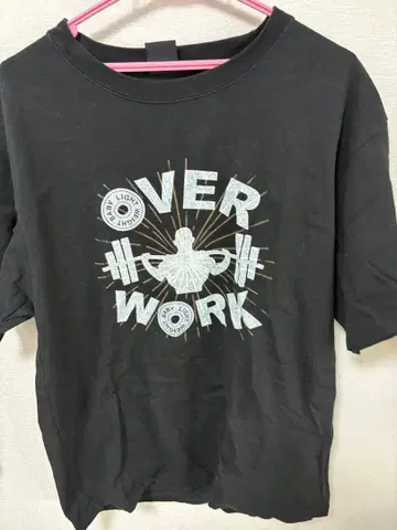 OVER WORK 티셔츠 XL 블랙