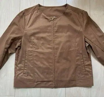 새상품 비스 노카라 자켓 브라운 L 정가 3980엔