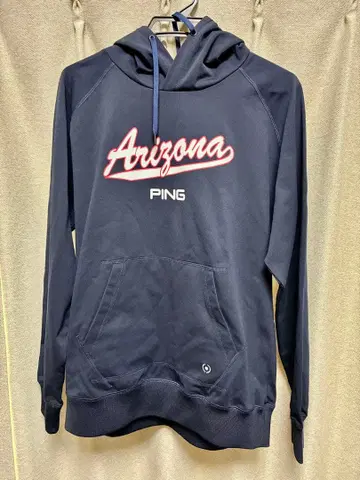 택 포함 미사용 새상품 핑 골프 후드티 네이비 색상 사이즈 L