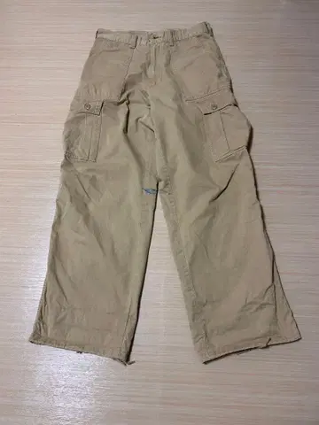 shott 워크 팬츠 카고 팬츠 페인트