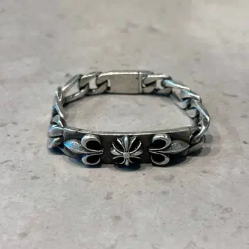 [레어] 크로스 플레어 모티브 ID 피가로 체인 925 키헤이 팔찌