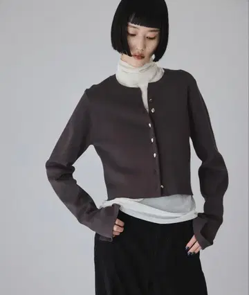 ADAM ET ROPE' 셀렉 길이 크루넥 니트 가디건 36