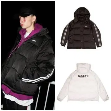 NERDY 다운 자켓 블랙