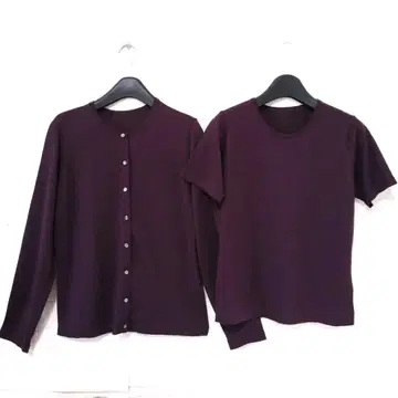 Leilian 얇은 소재 울 앙상블 9호