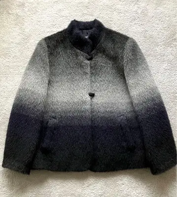 고급 페스티벌 토니 알파카 100% 그라데이션 코트 11 미사용