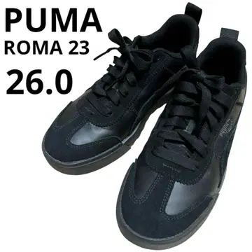컨디션 최상 PUMA ROMA 23 스니커즈 올 블랙 26cm