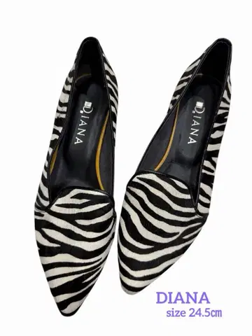 다이애나 제브라 패턴 송치 펌프스 [ 사이즈 ] 24.5cm
