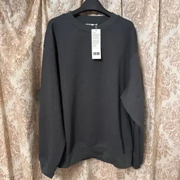 미사용 새상품 택 포함 UNIQLO U 에어리즘 코튼 스웨트 셔츠 L