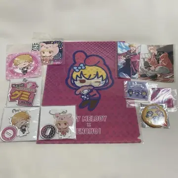 새상품 고라쿠바 엔쵸 굿즈 묶음 판매 클리어 파일 캔뱃지 아크릴 키링