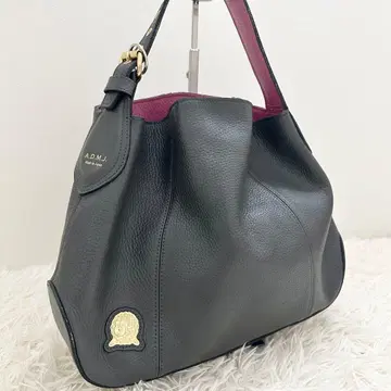 ADMJ 가죽 원숄더백 A4 사이즈 다크 그레이