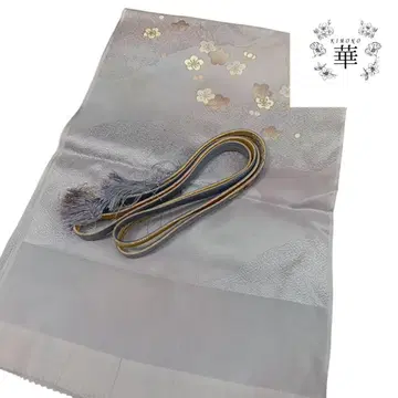 정3 허리띠 세트 오비 장식 천 보라색 꽃