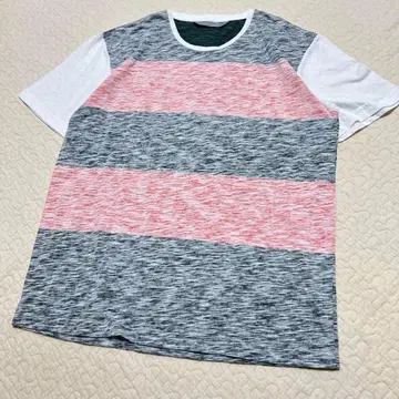 인터메쪼 보더 반팔 티셔츠 빅 사이즈 티셔츠 a1748