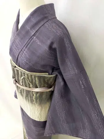 미사용 새상품 순수 실크 이중 기모노 작가 호몬기 단품