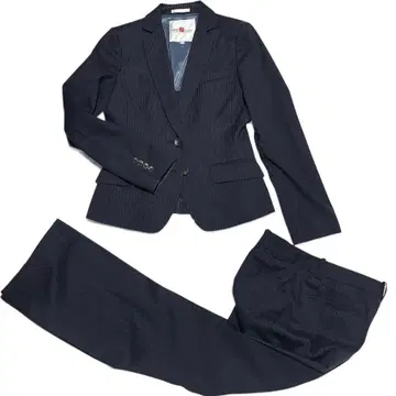 [ vivi fleurs ] 네이비 스트라이프 셋업 팬츠 수트