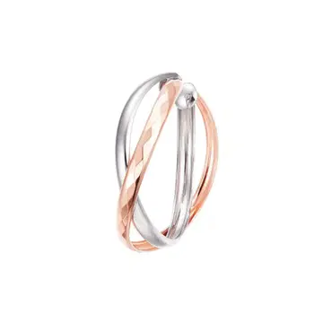 츠츠미 K10 화이트 골드 K10 핑크 골드 이어 커프 (한쪽 귀용)