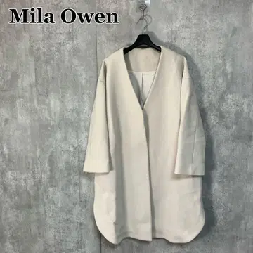 Mila Owen 셔츠 커브 노카라 코트 0