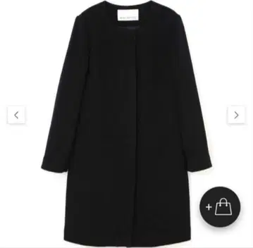 새상품 내추럴 뷰티 베이직 노카라 코트 블랙 L 정가 26000엔