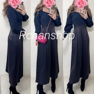 새상품급 프레이 아이디 FRAY I.D 새틴 콤비 원피스 롱