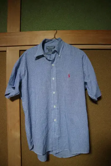 Polo Ground 반팔 체크 셔츠