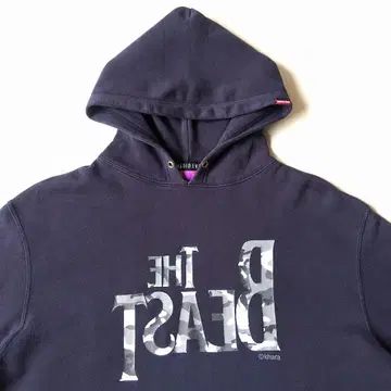 RADIO EVA [ THE BEAST ] 프린트 후드티 네이비 L