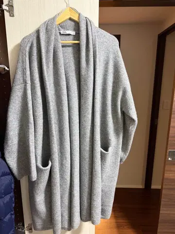 ZARA 그레이 롱 가디건