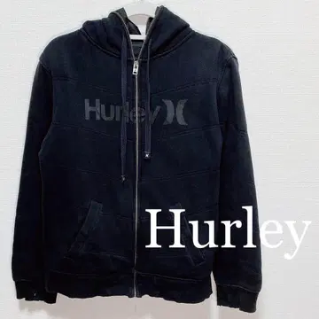 Hurley 할리 블랙 풀 집업 후드티 아우터